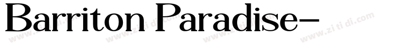 Barriton Paradise字体转换